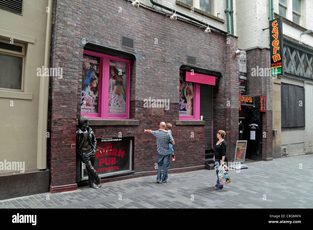 External view of the Cavern Pub and the Cavern Wall of Fame close to