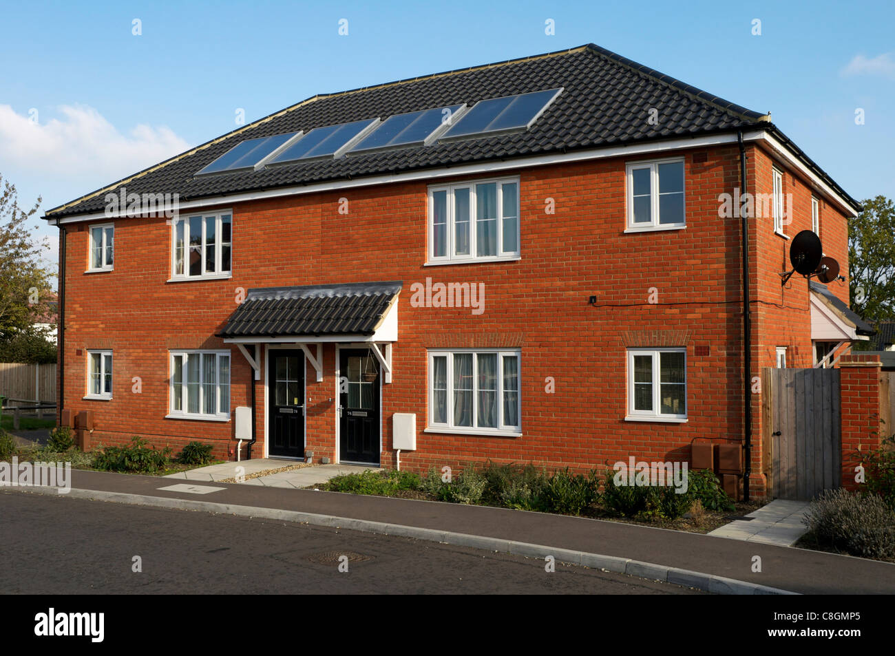 Long Stratton, Norfolk. Newly Built Eco Friendly Homes in Long Stratton Norfolk Stock Photo Alamy