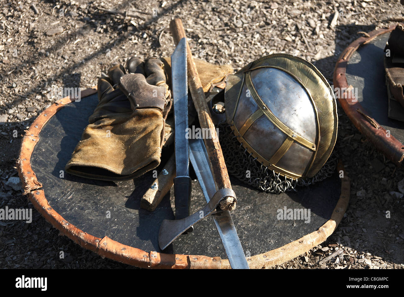 Jomsborg Vikings Fighting Equipment Warsaw Poland Stock Photo Alamy