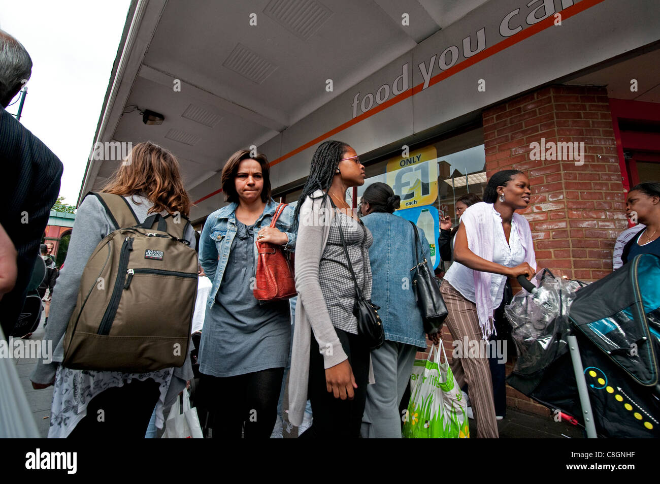 High street of Brixton South London Stock Photo Alamy