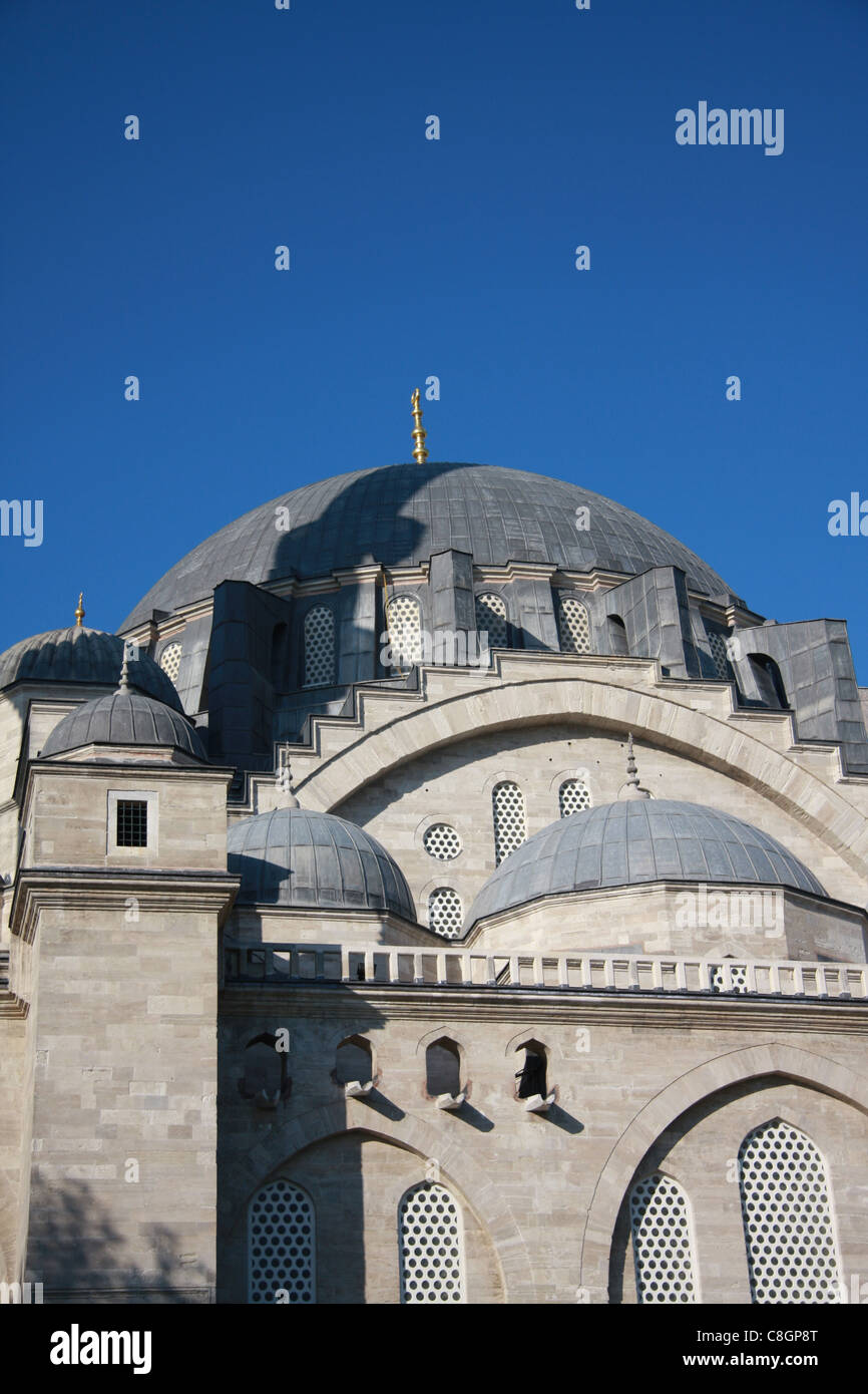 Istanbul, Turkey, Golden Horn, Halic, Eminönü, mosque, Yeni, dome Stock Photo