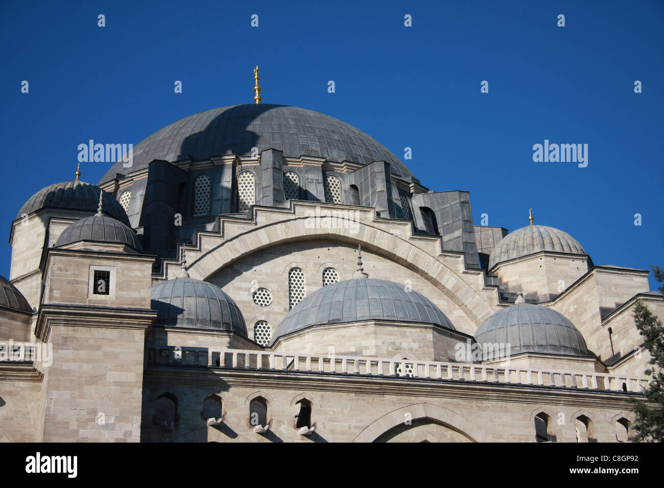 Istanbul, Turkey, Golden Horn, Halic, Eminönü, mosque, Yeni, dome Stock Photo