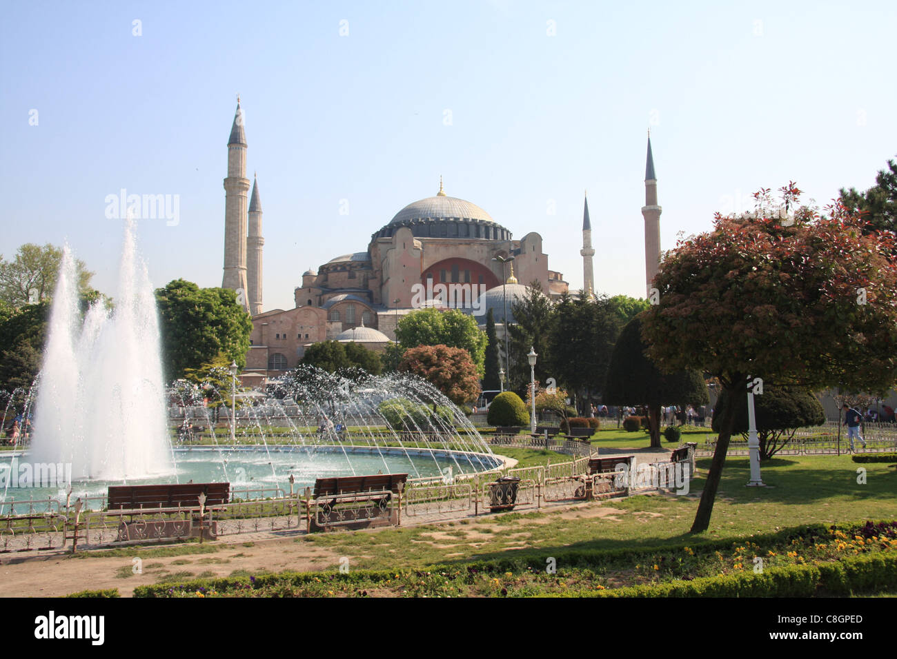 Istanbul, Turkey, traveling, tourism, Hagia Sophia, well, fountain, museum, church Stock Photo