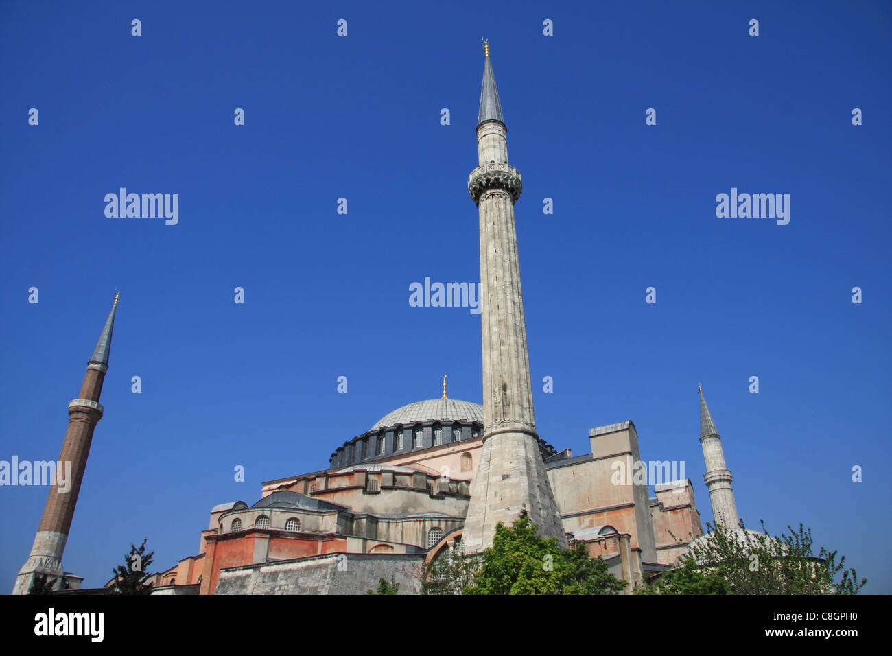 Istanbul, Turkey, traveling, tourism, Hagia Sophia, museum, church, dome, minaret Stock Photo