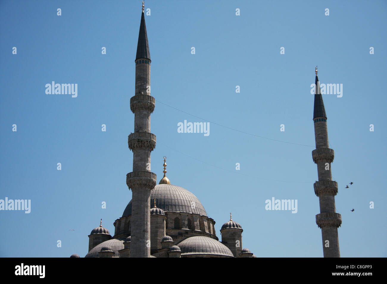 Istanbul, Turkey, Golden Horn, Halic, Eminönü, mosque, Yeni, dome Stock Photo