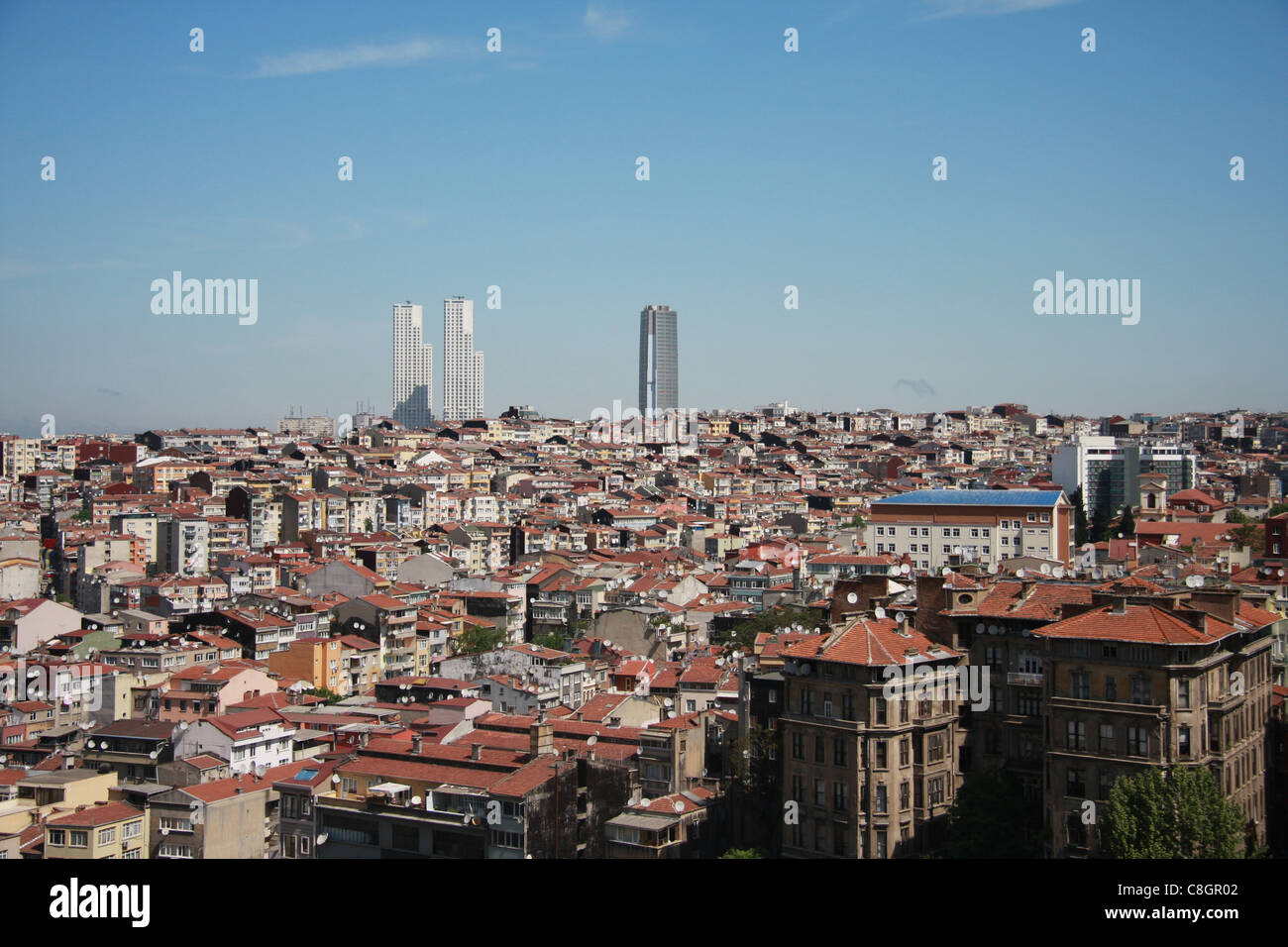 Istanbul, Turkey, overview, town, city, roofs, Beyoglu, city Stock Photo