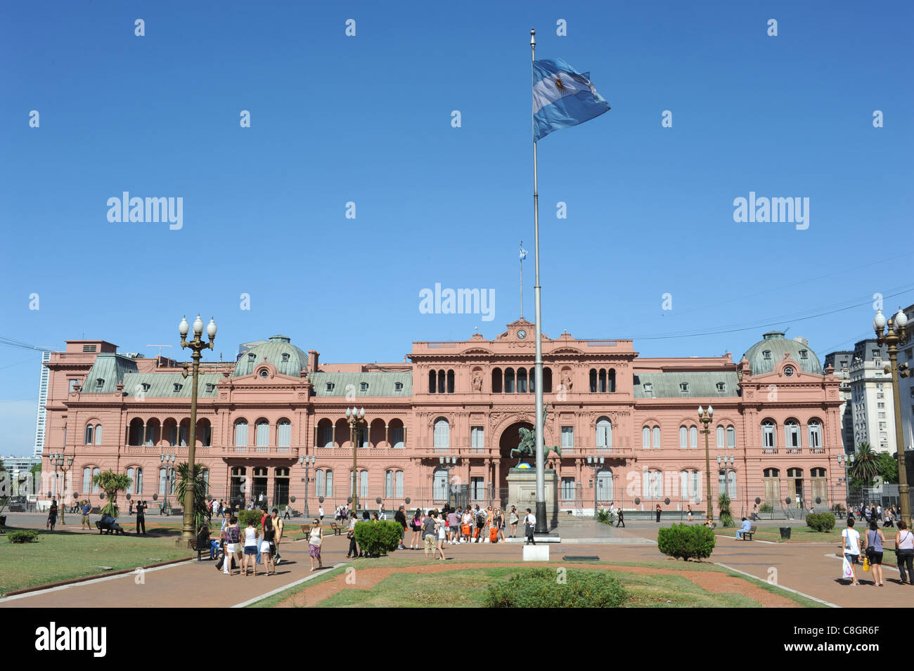 Argentina, South America, Buenos Aires, Plaza de Mayo, place, Casa Rosado, pink Stock Photo