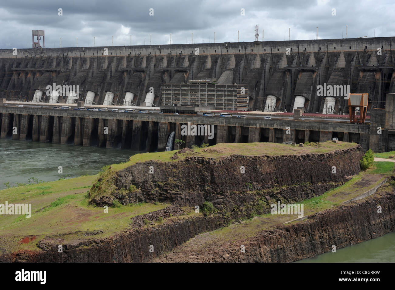 Brazil, Itaipu, dam, dam, energy, hydro electric, electricity, water, water power Stock Photo