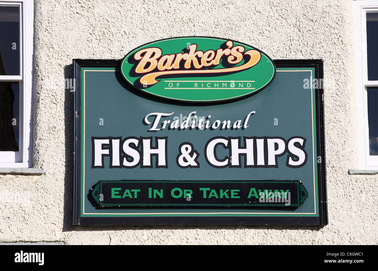 Fish and chip sign uk hi-res stock photography and images - Alamy