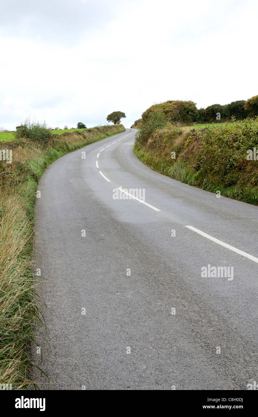 an empty country road, lancashire, uk Stock Photo