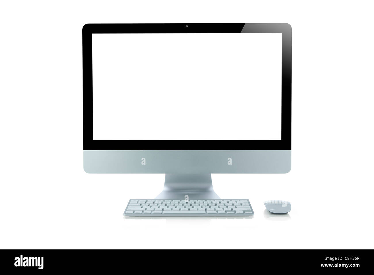 Modern computer isolated on white (clipping path) Stock Photo
