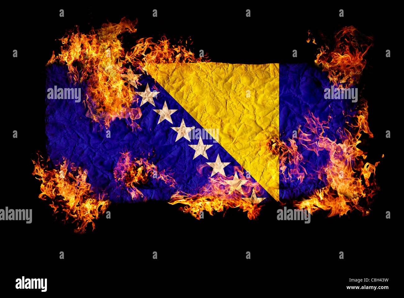 National symbols and flag of Bosnia and Herzegovina Stock Photo - Alamy