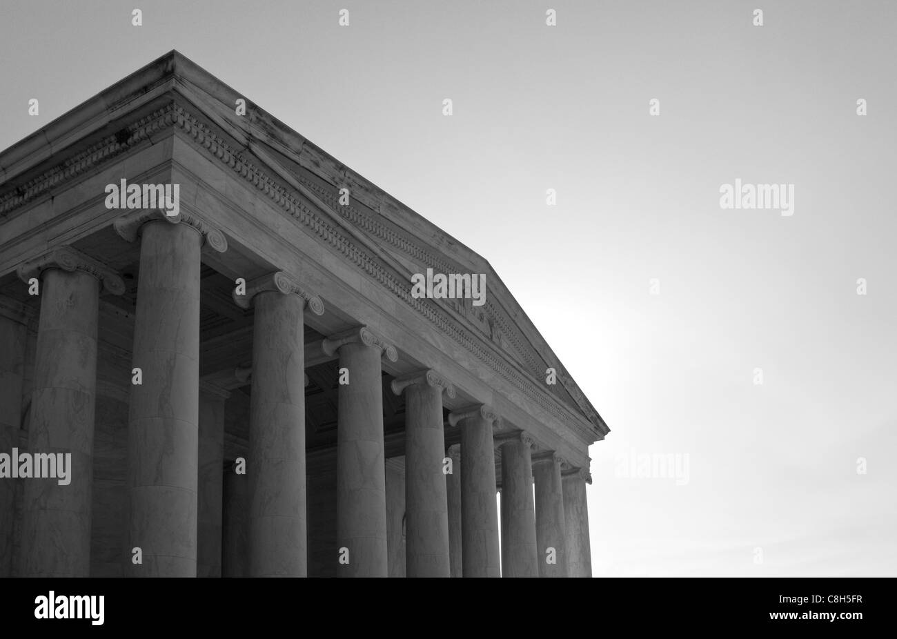 Black and white of Jefferson Memorial in Washington DC Stock Photo