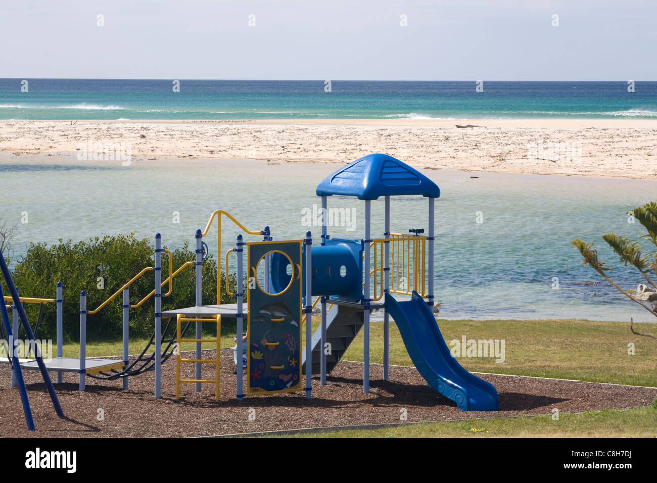Childrens playground by the coast in Queensland,Australia Stock Photo
