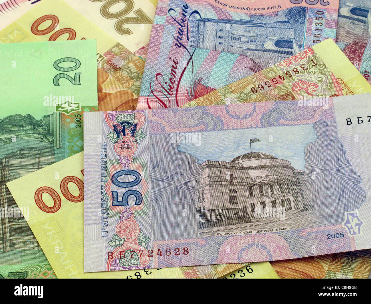 The Ukrainian grivnas Stock Photo - Alamy