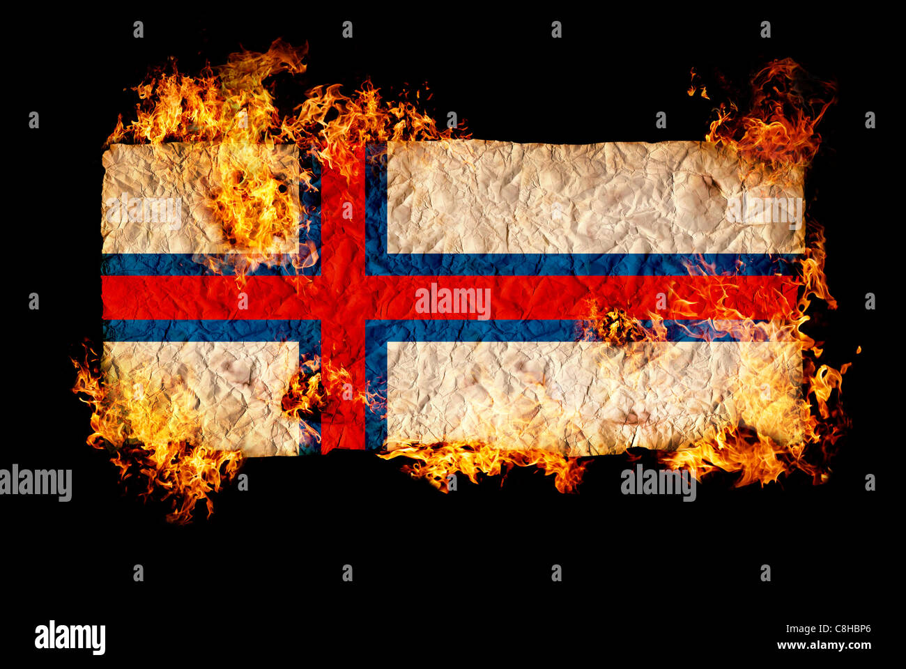 National symbols and flag of Faroe Islands Stock Photo - Alamy