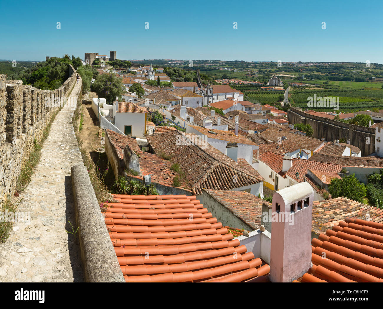 Portugal, Europe, Estremadura, spring, Obidos, village, fortification Stock Photo