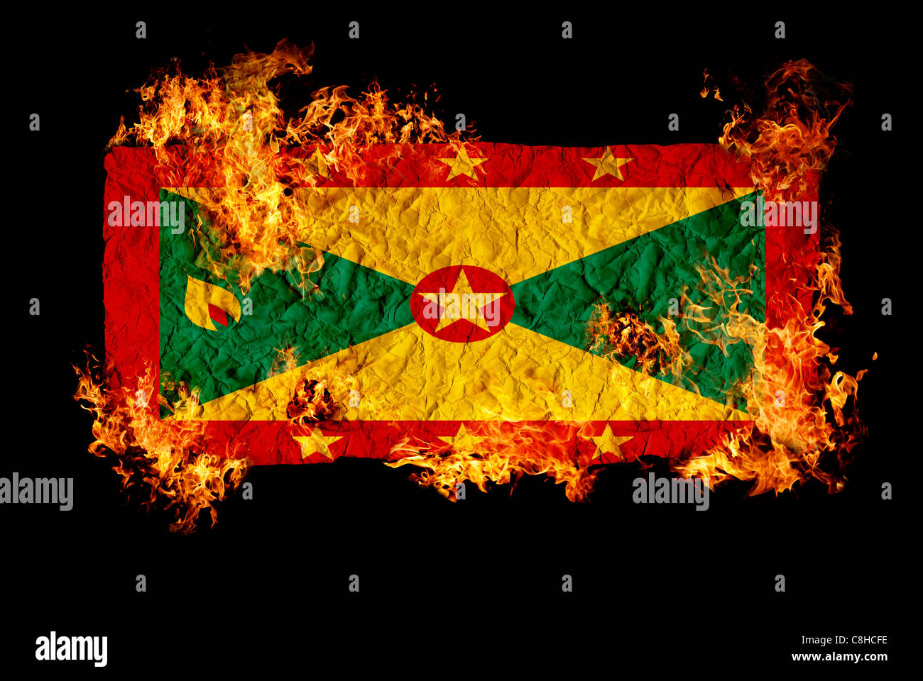 National symbols and flag of Grenada Stock Photo Alamy