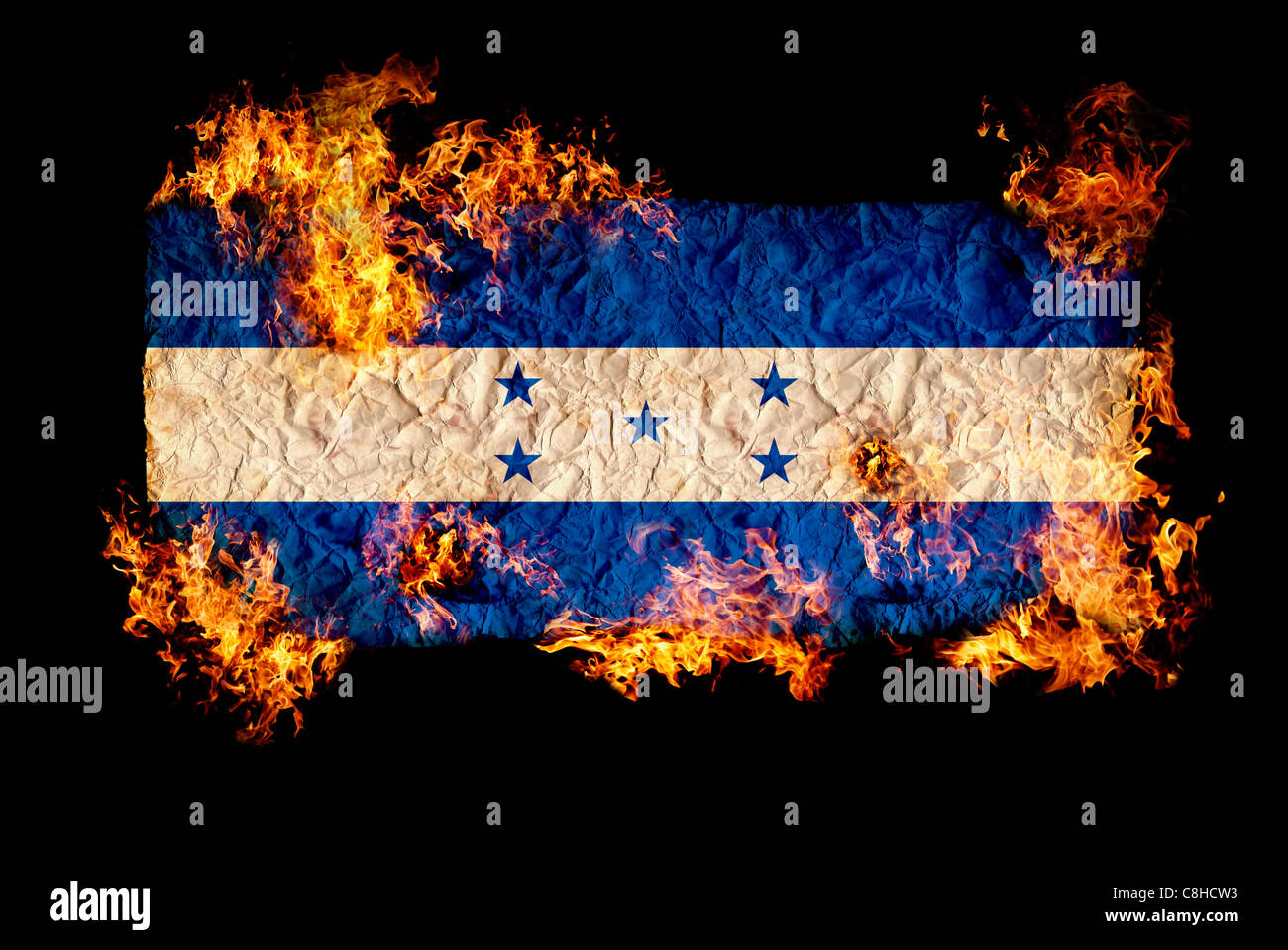 National symbols and flag of Honduras Stock Photo
