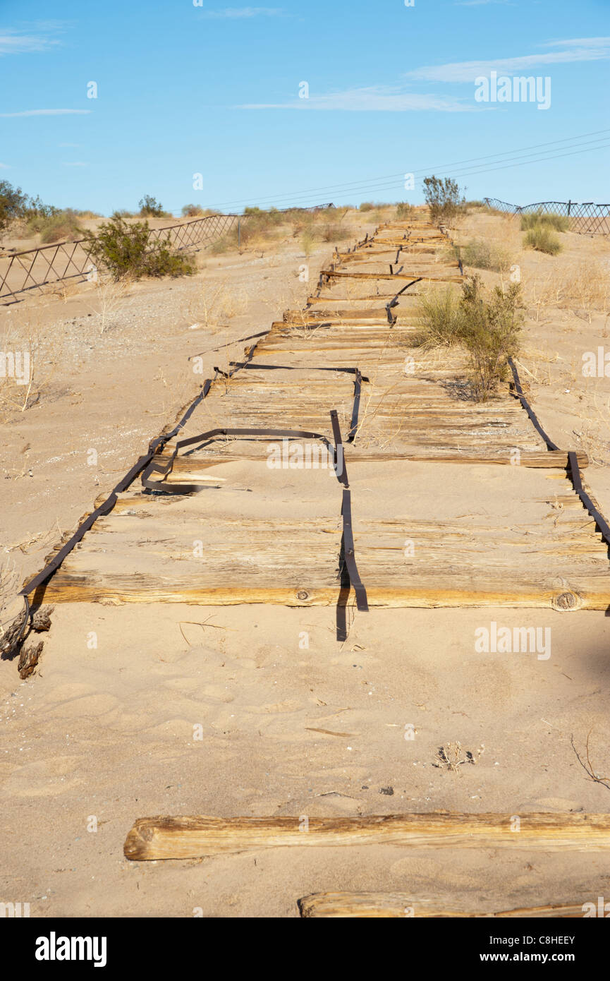 Plank Road at Imperial Sand Dunes Recreation Area the largest sand dunes in North America