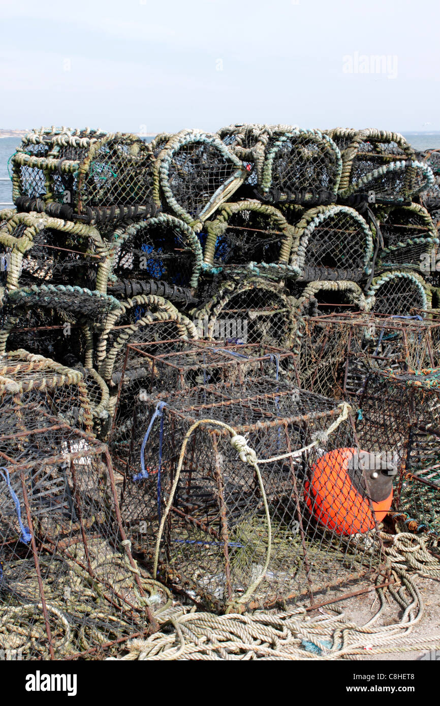 Fishing nets at Mudeford Quay Christchurch Dorset Stock Photo Alamy