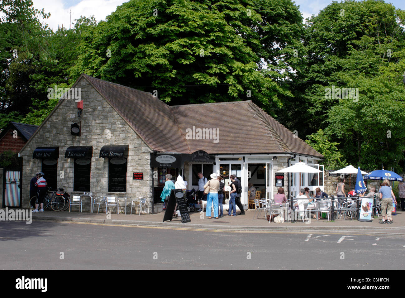The Old Mill Tea Rooms Christchurch Quay Dorset Stock Photo Alamy