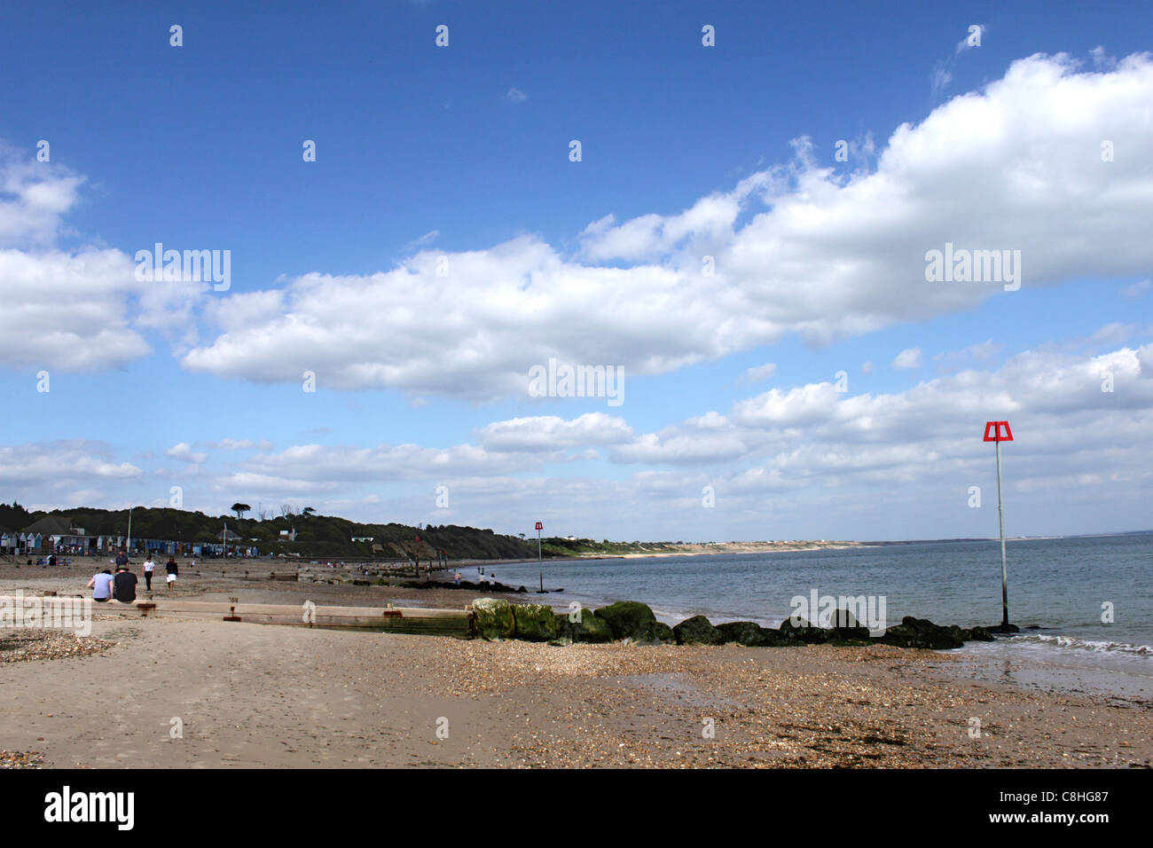 South Coast Dorset view from Avon Beach Stock Photo Alamy