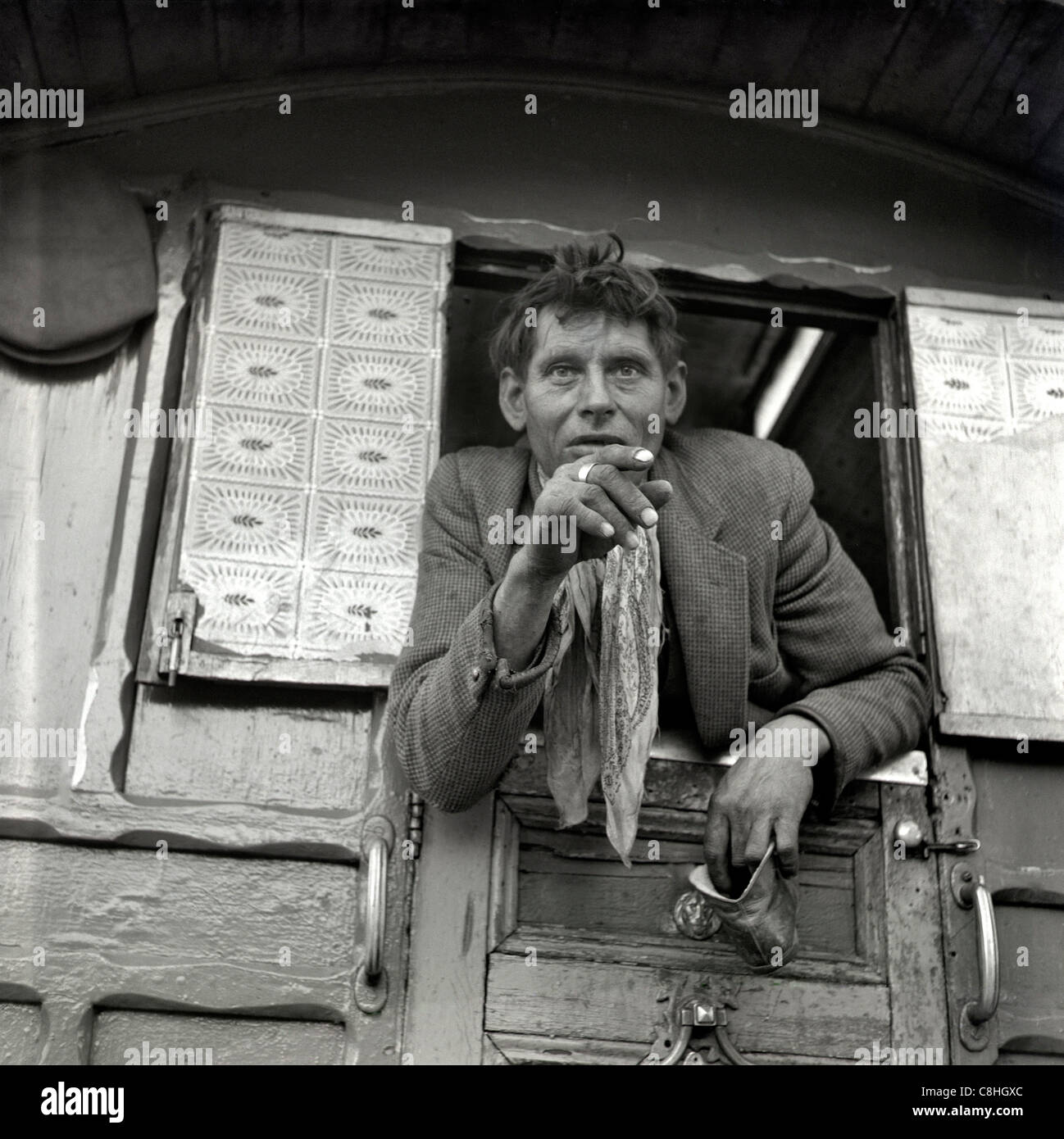 Gypsies living in Kent in 1961 Stock Photo