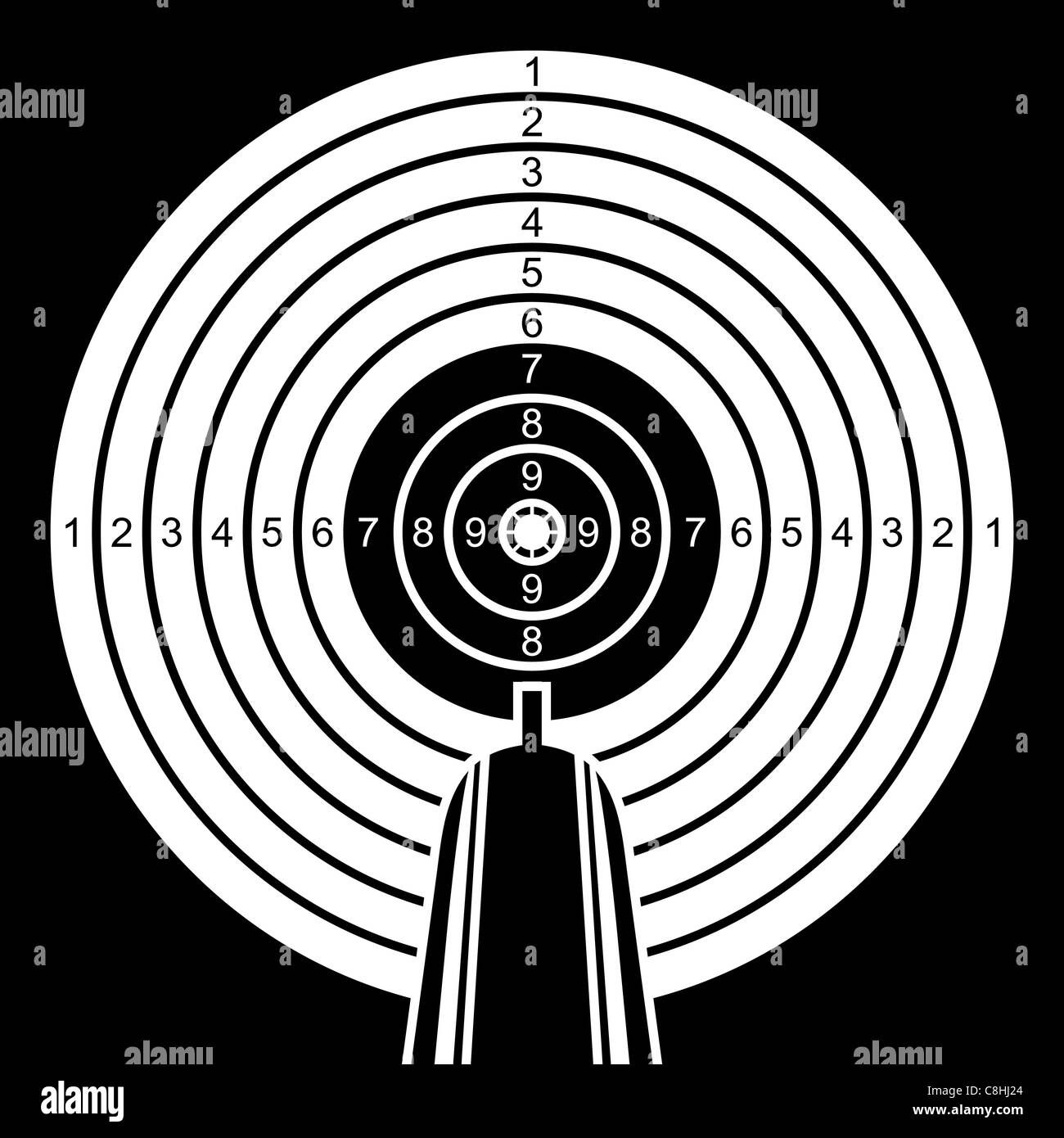 Black and white target Stock Photo Alamy