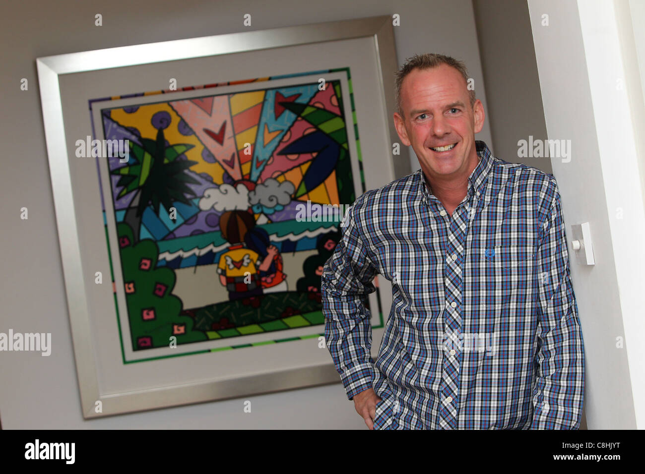 Fatboy Slim aka Norman Cook pictured at his home in Hove, East Sussex, UK. Stock Photo