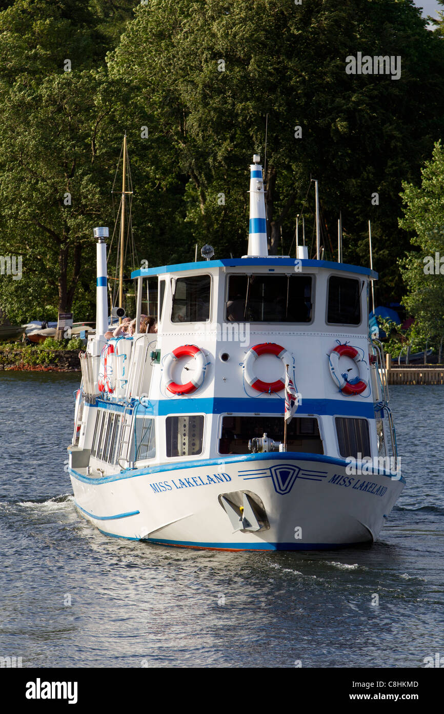 Miss Lakeland Windermere Lake Cruise passenger Stock Photo Alamy