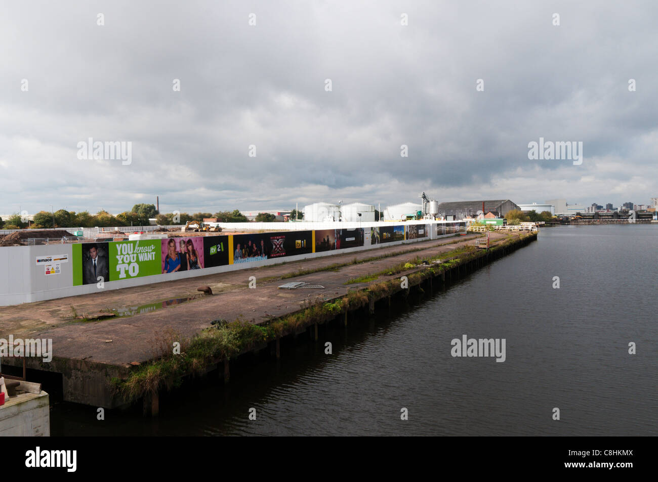 Development site for ITV at Trafford Wharf in Salford Quays, Manchester, England Stock Photo