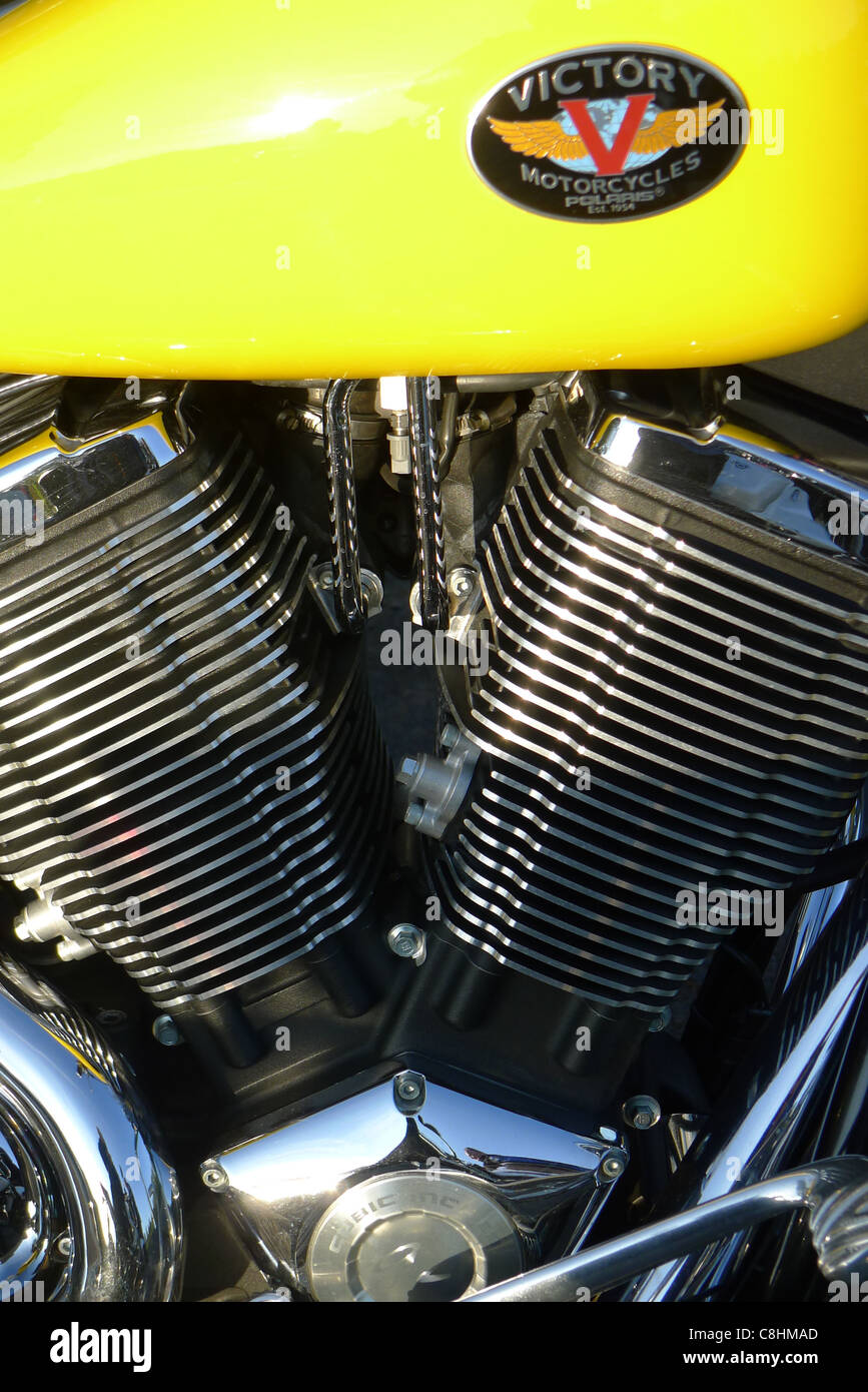 Victory Motorcycle Engine Stock Photo