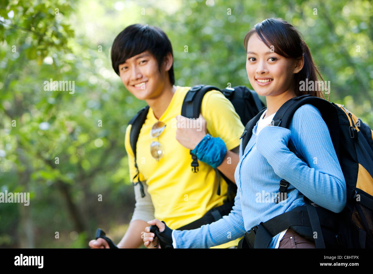 Young Couple On Hike Stock Photo