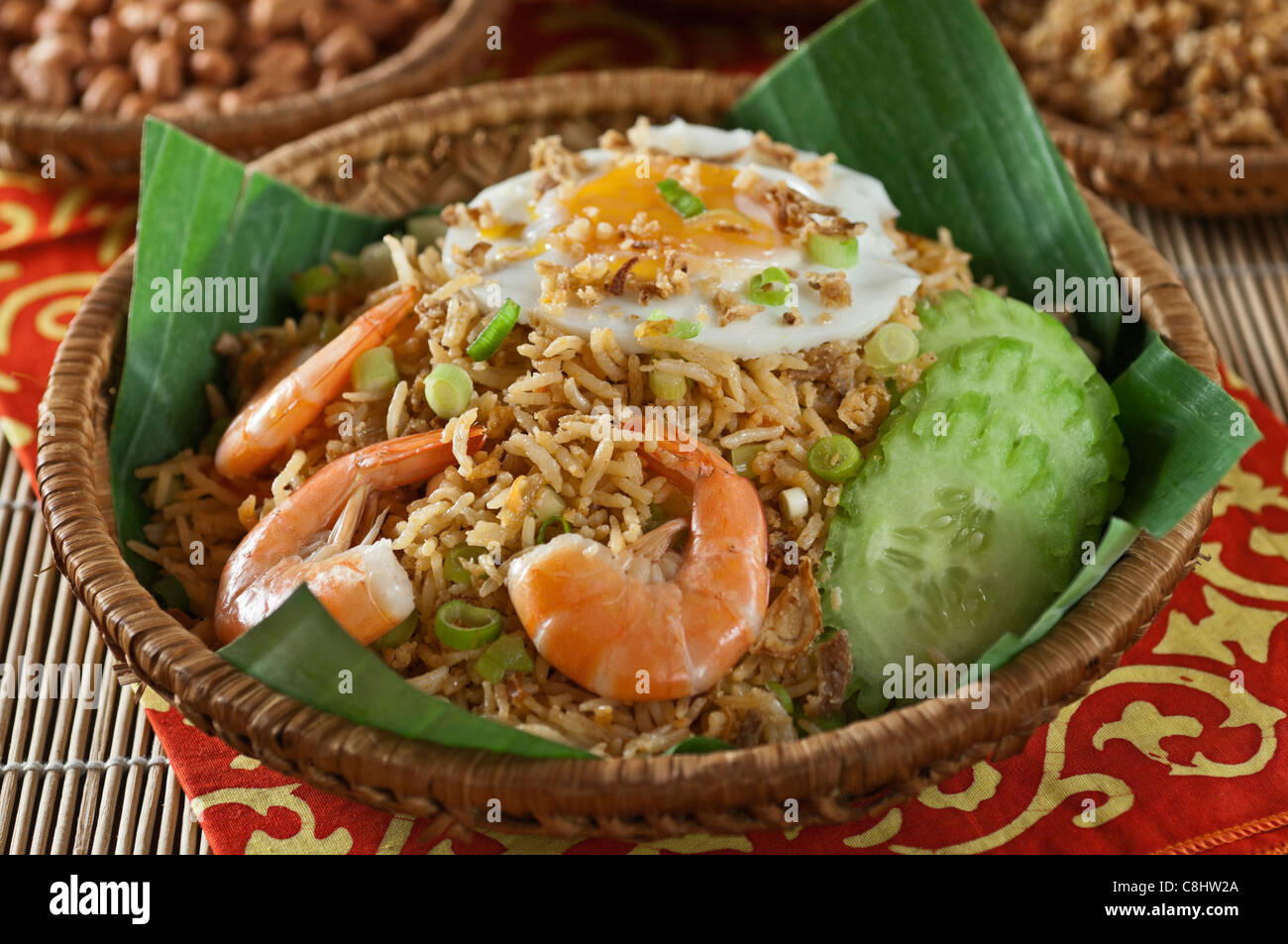Nasi goreng Indonesia fried rice Stock Photo