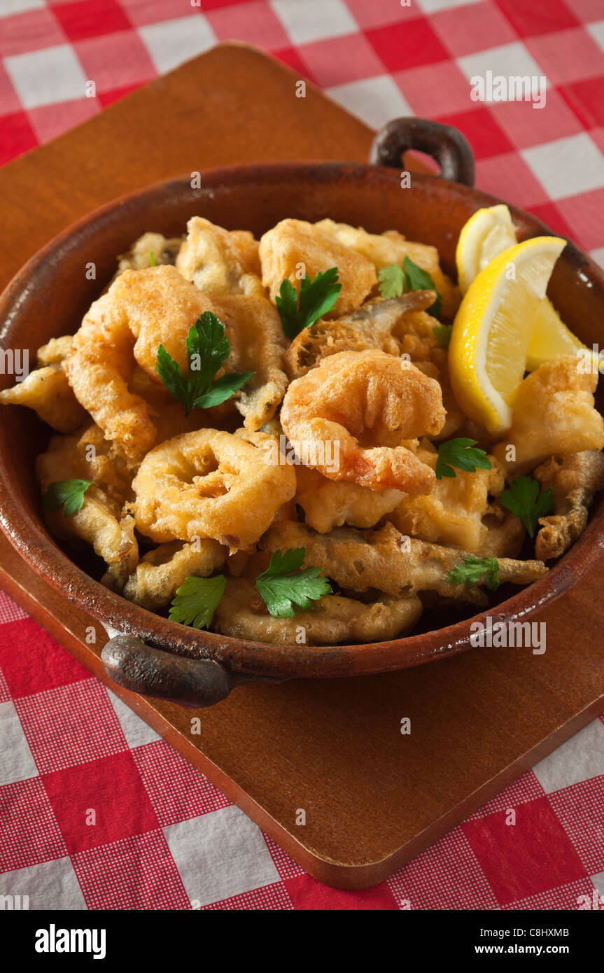 Pescado Frito Spanish fried fish Stock Photo - Alamy