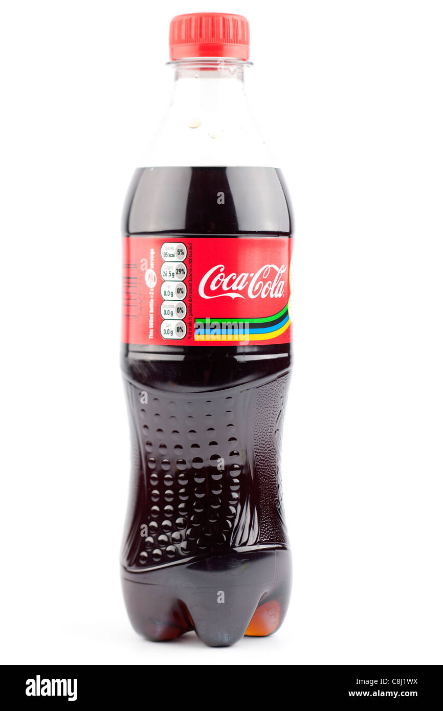 Plastic bottle of Coca Cola Stock Photo