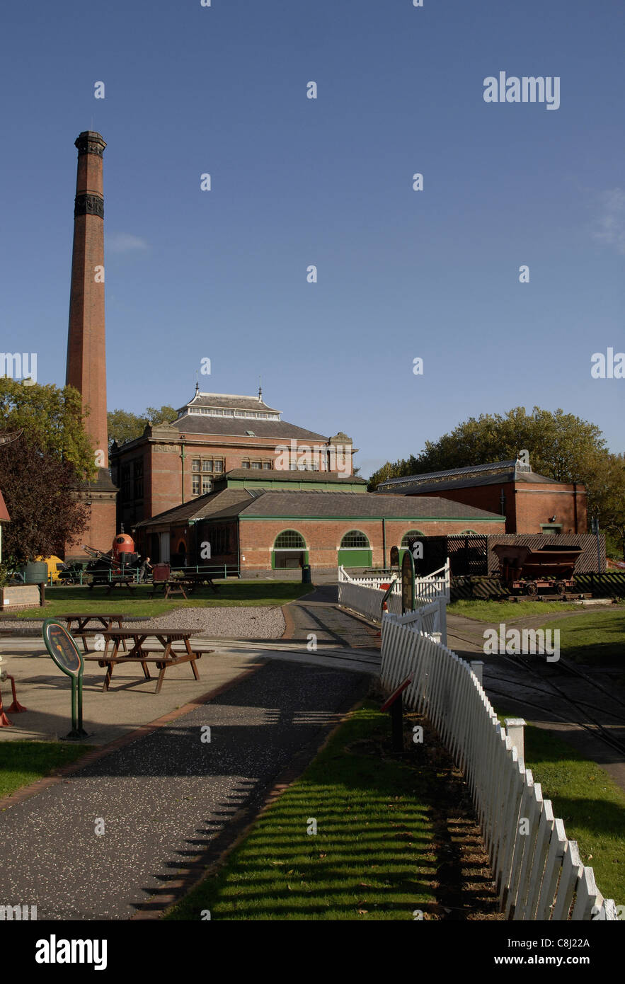 Exterior shot of Victorian Abbey Pumping Station in Leicester. This also houses The Leicester Museum of Science and Technology. Stock Photo