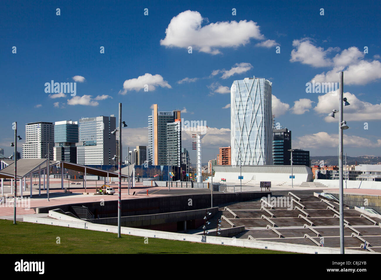 Spain, Europe, Catalunya, Barcelona, Diagonal Mar, buildings, architecture, modern Stock Photo