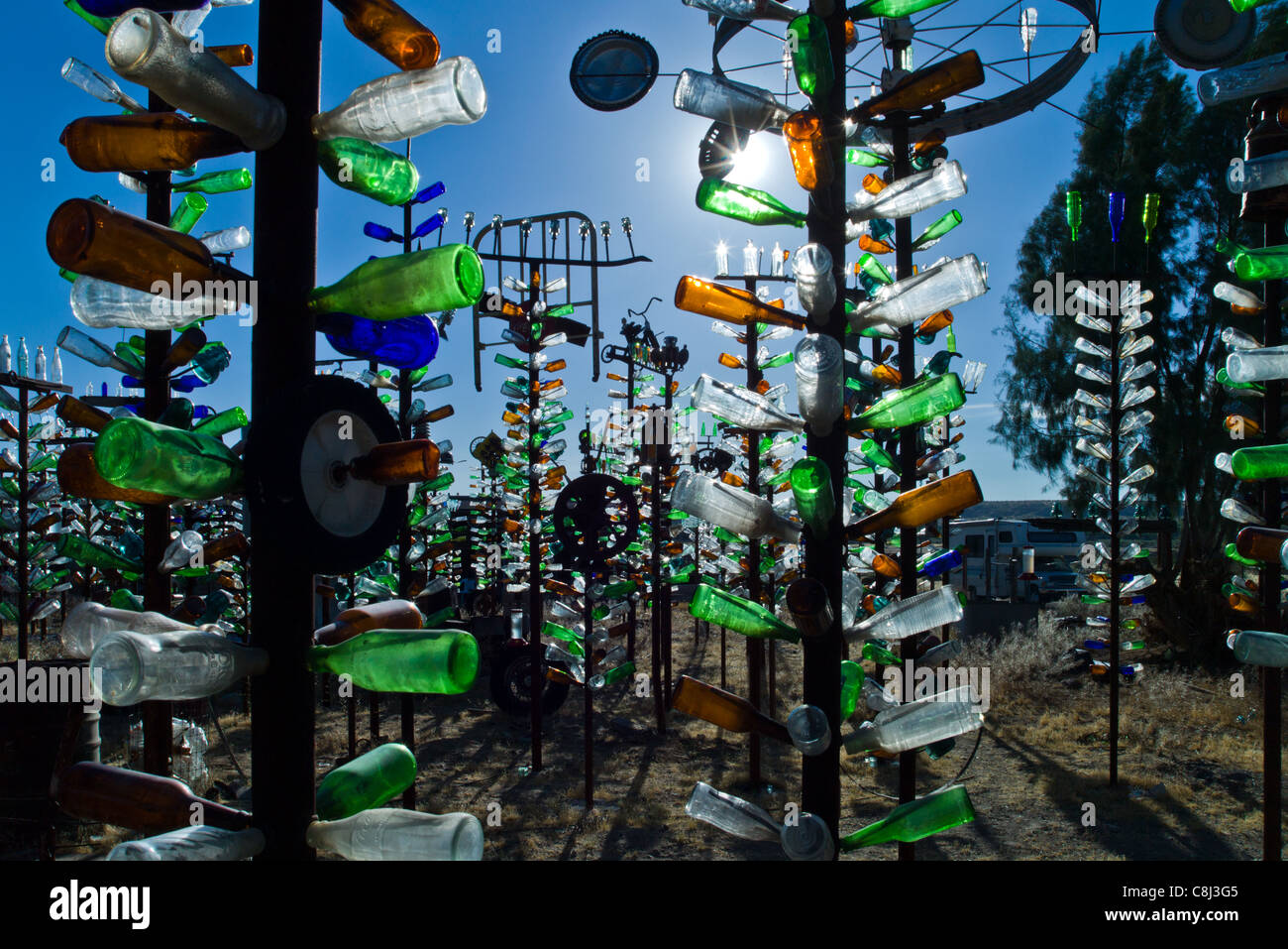 Helendale U.S.A. California, Helendale, the Bottle Tree Ranch on the Route 66 ...