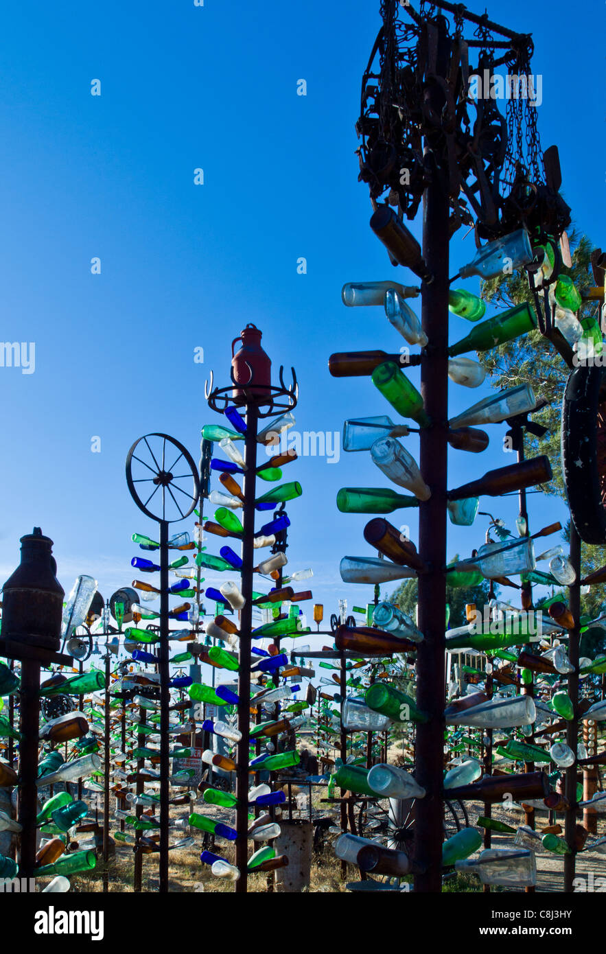 U.S.A. California, Helendale, the Bottle Tree Ranch on the Route 66