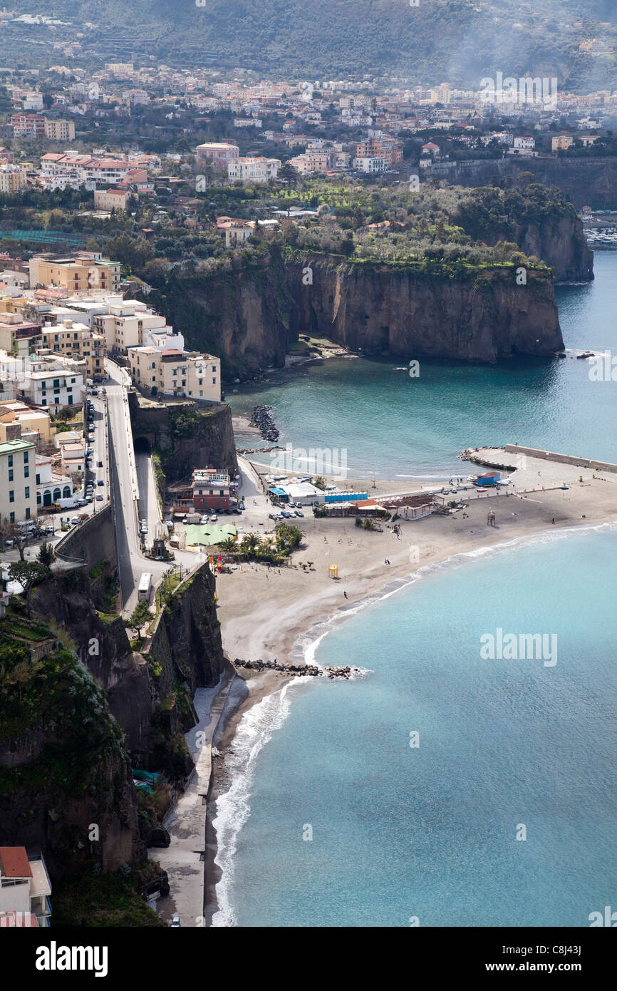 Amalfi, Amalfiküste, Aussicht, Blick, Campania, Golf von Neapel, Italien, Kampanien, Meer, Meta, Mittelmeer, Sorrent Stock Photo