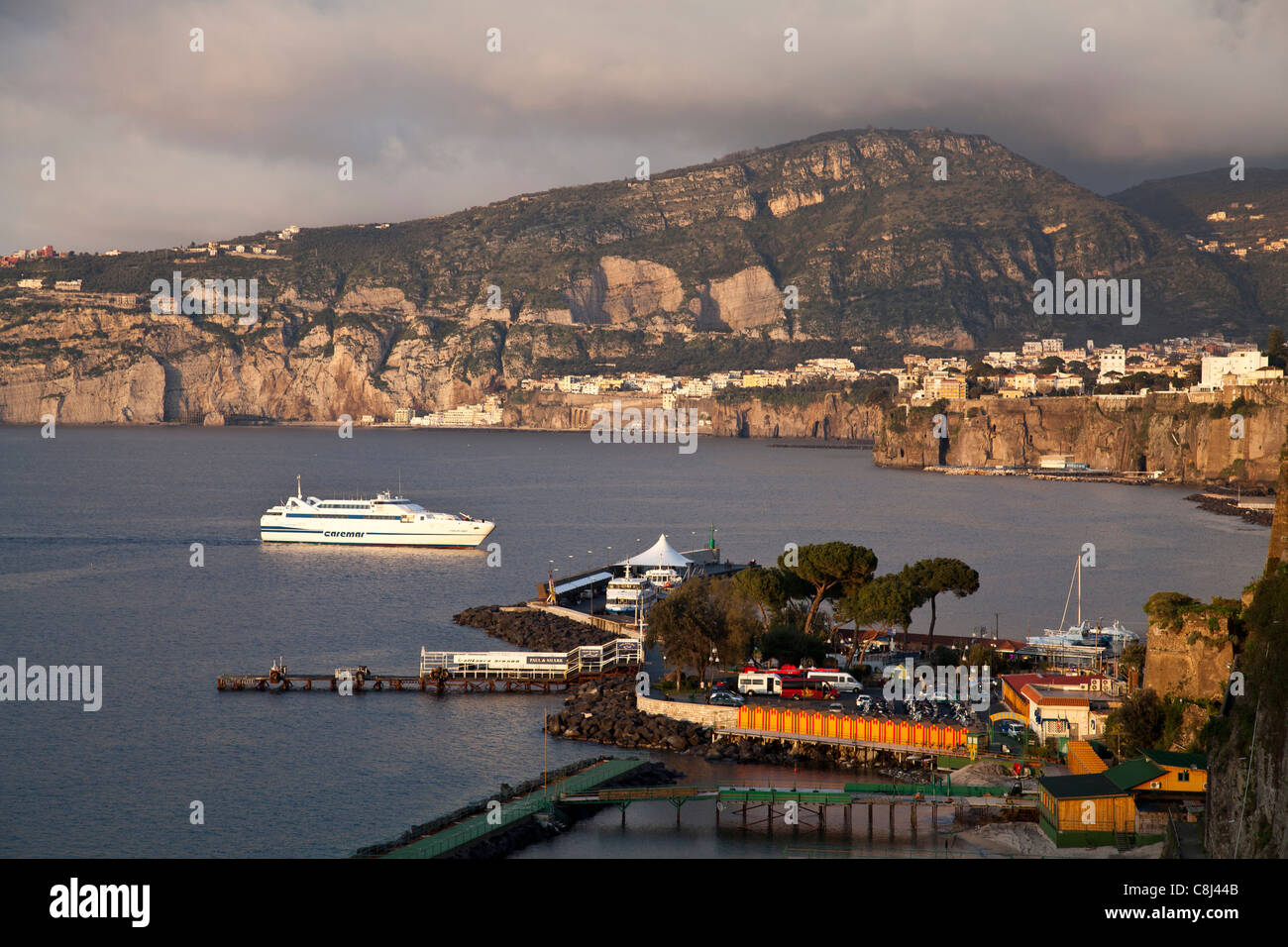 Ausblick, Bellevue Syrene, Campania, Golf von Neapel, Hotel, Italien, Kampanien, Luxus, Luxushotel, Meer, Mittelmeer, Sorrent Stock Photo