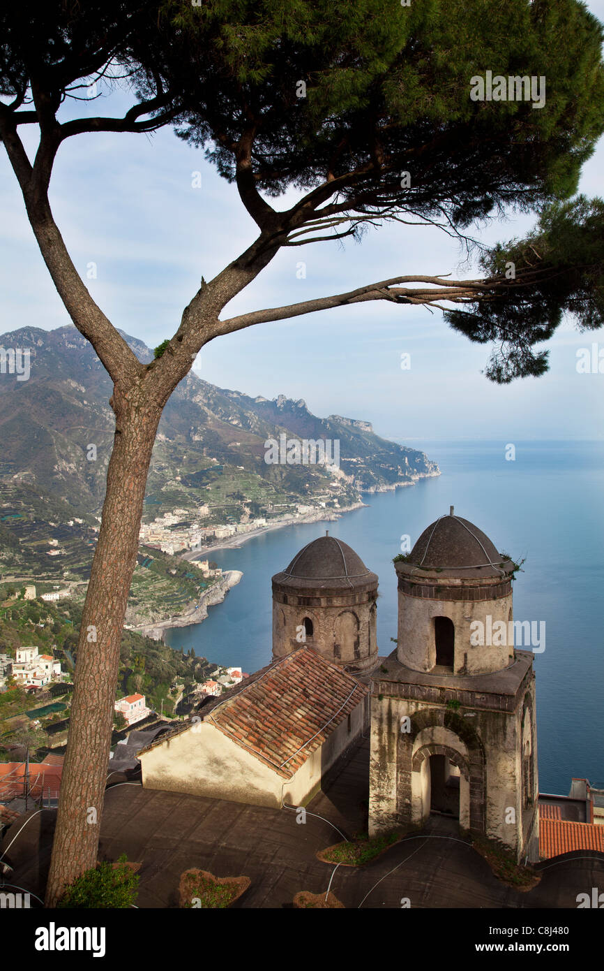 Amalfi, Amalfiküste, Ausblick, Aussicht, Blick, Campania, Golf von Neapel, Italien, Kampanien, Küste, Meer, Meta, Mittelmeer, Ra Stock Photo