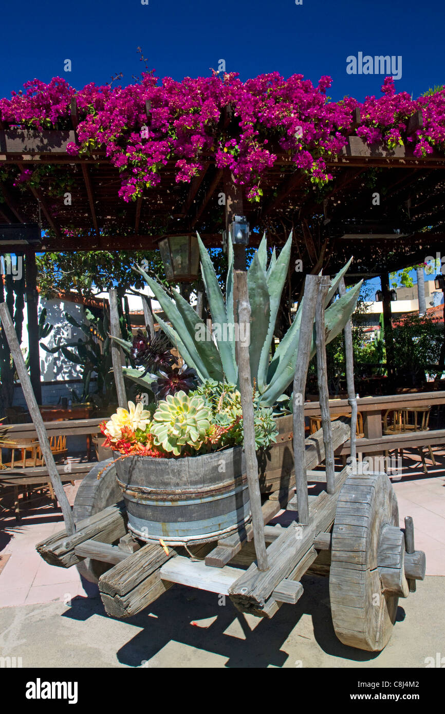 Historic wooden wagon at Old Town San Diego State Historic Park