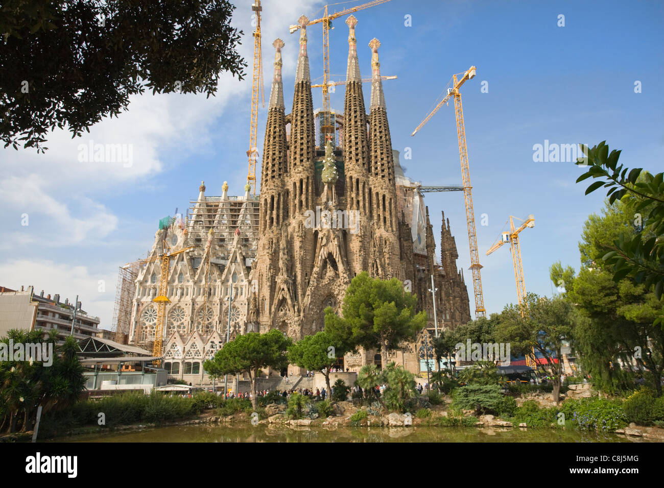 Sagrada Familia Cathedral, Barcelona, Catalonia, Spain Stock Photo
