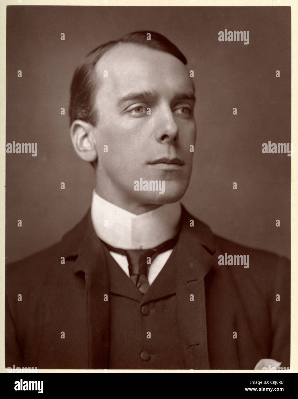 Vintage photograph of Edward Smith Willard an English actor. Stock Photo