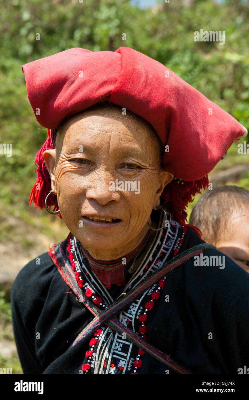 Red Dao woman Vietnam Stock Photo