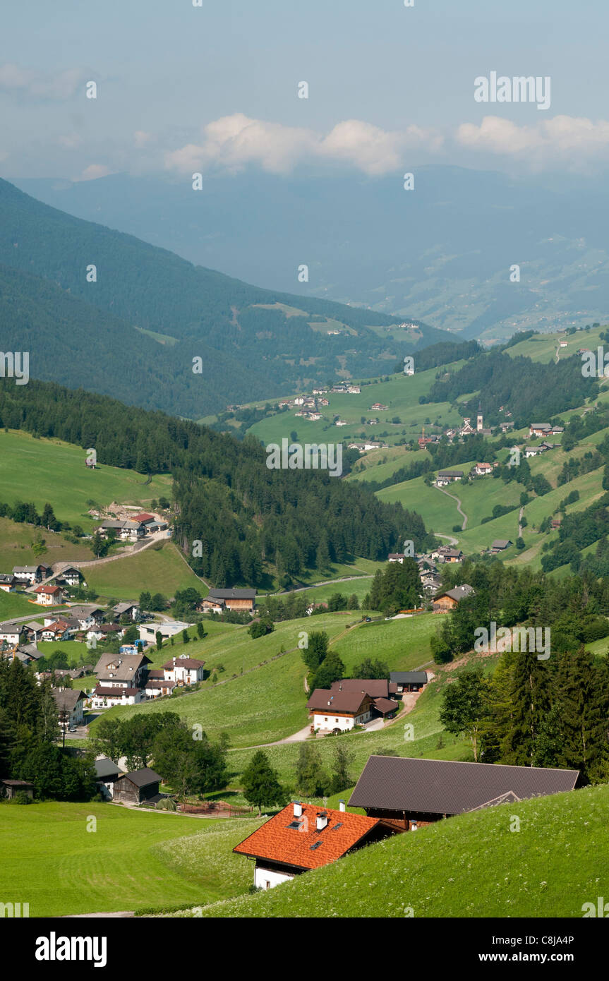 Santa Maddalena, Funes Valley (Villnoss), Dolomites, Trentino Alto Adige, South Tyrol, Italy. Stock Photo