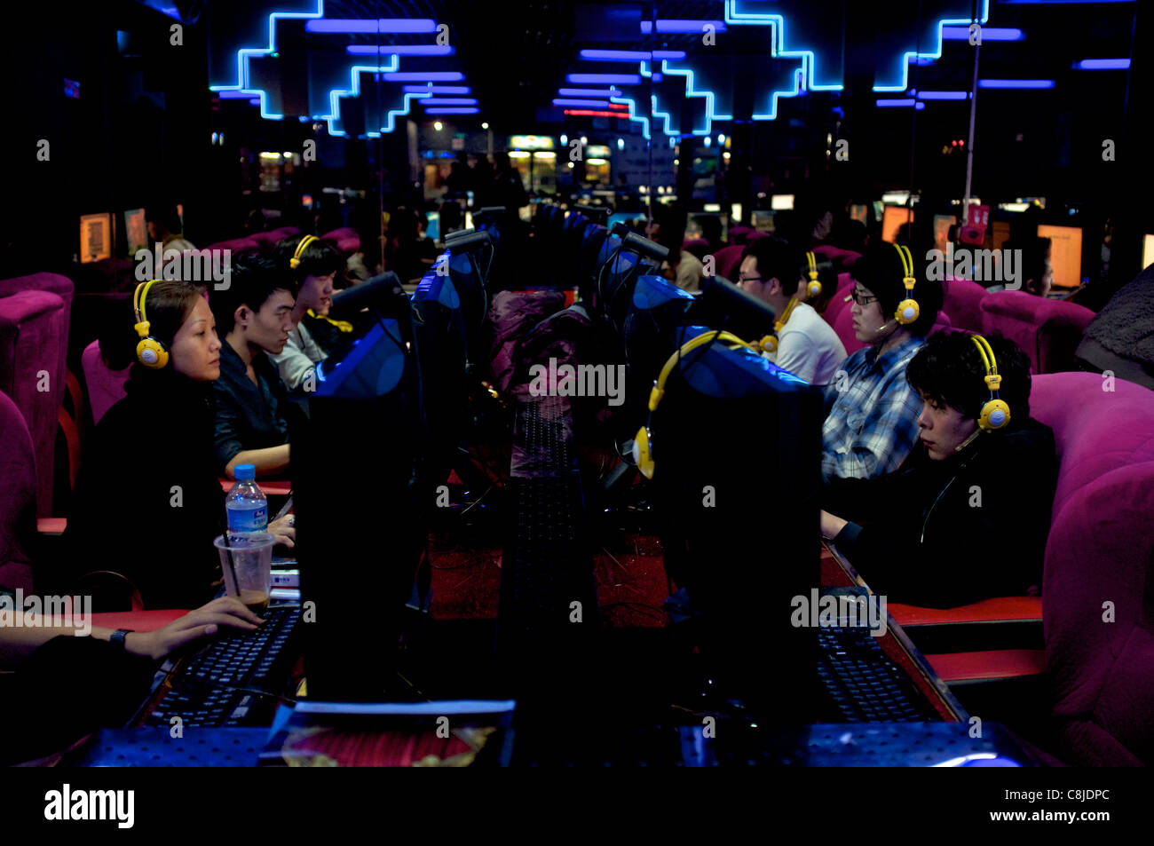 An internet cafe in Beijing, China. 24-Oct-2011 Stock Photo